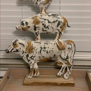 Farm animal metal decor